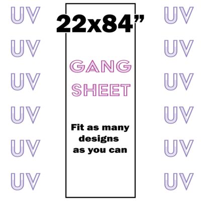 UV DTF Gang Sheet 22x84" Thumbnail